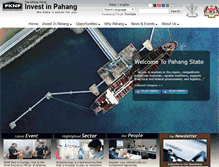 Tablet Screenshot of investinpahang.gov.my